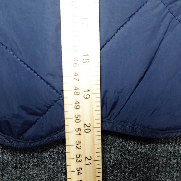 Entro Quilted Vest Eloise Scalloped Hem Women Size S Dark Navy New - Picture 9 of 11